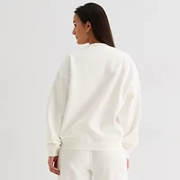 Forever 21 Womens Crew Neck Long Sleeve Juniors Sweatshirt