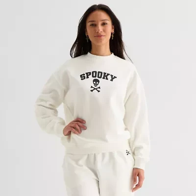 Forever 21 Womens Crew Neck Long Sleeve Juniors Sweatshirt