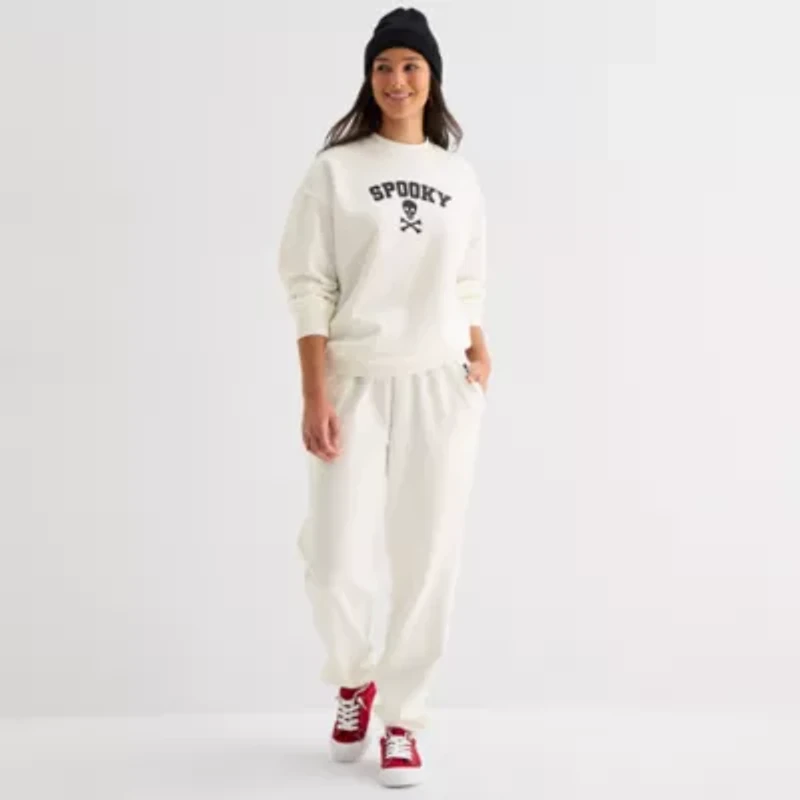 Forever 21 Womens Crew Neck Long Sleeve Juniors Sweatshirt
