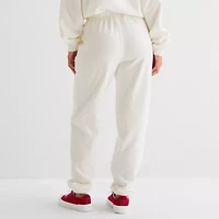 Forever 21 Womens Cuffed High Rise Juniors Fleece Jogger Pant