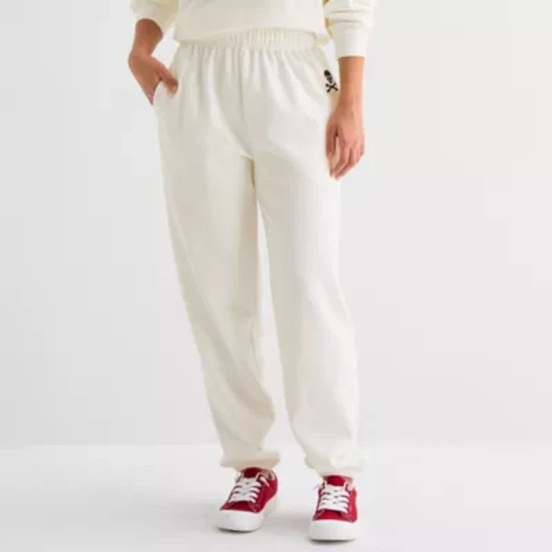 Forever 21 Womens Cuffed High Rise Juniors Fleece Jogger Pant