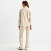 Liz Claiborne Womens Cowl Neck Long Sleeve Tunic Top