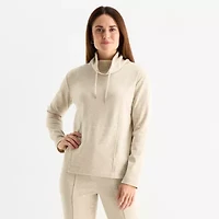 Liz Claiborne Womens Cowl Neck Long Sleeve Tunic Top