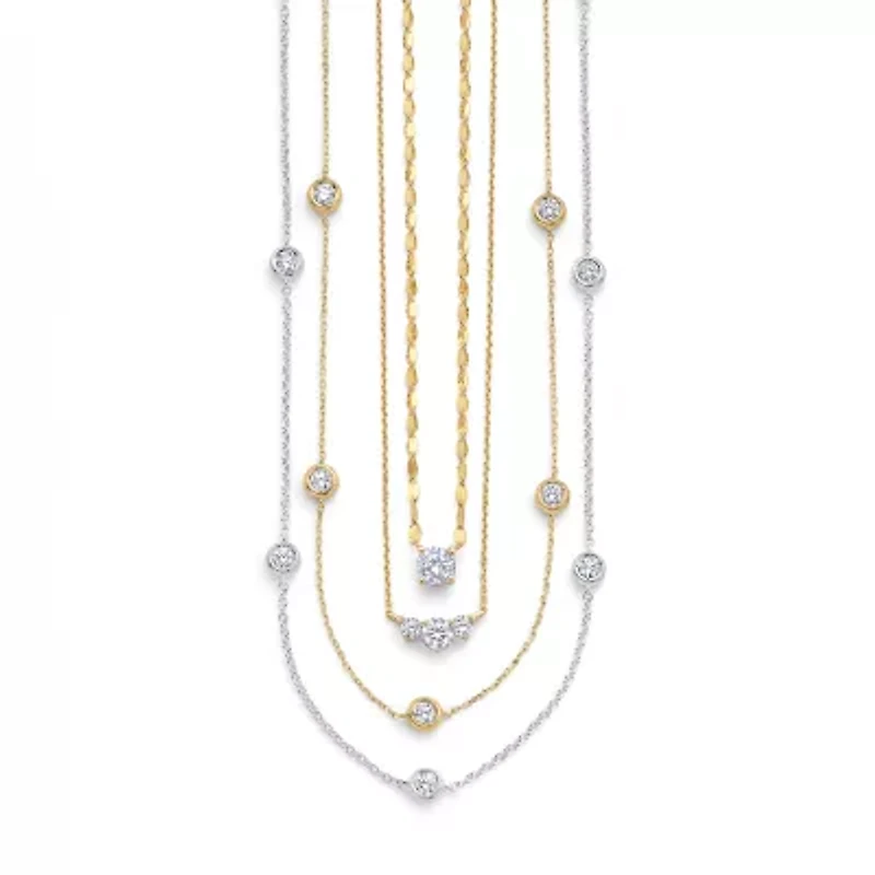 Diamond Addiction (G-H / Si2-I1) Womens 1/3 CT. T.W. Lab Grown White 10K Gold Pendant Necklace