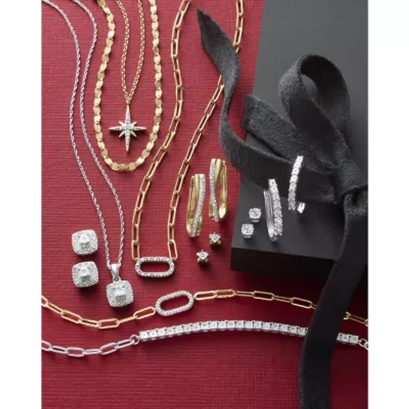 Yes, Please! (G-H / I1-2) North Star Womens Diamond Accent Lab Grown White Diamond Star 2-pc. Necklace Set