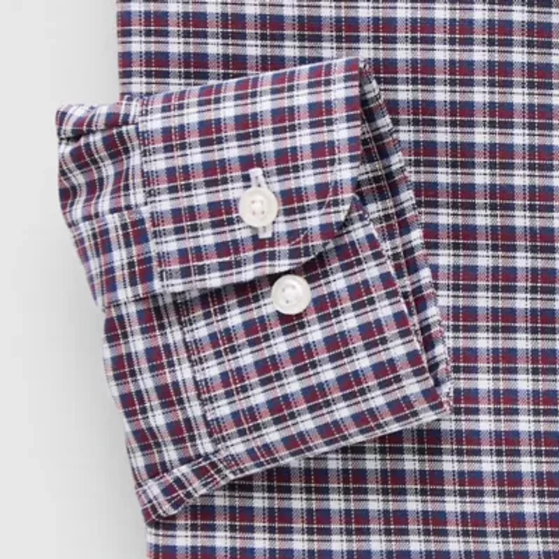 Stafford Slim Coolmax All Season Ecomade Oxford Mens Fit Stretch Fabric Wrinkle Free Long Sleeve Dress Shirt