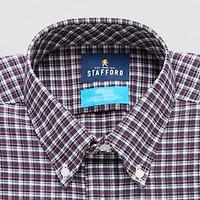 Stafford Slim Coolmax All Season Ecomade Oxford Mens Fit Stretch Fabric Wrinkle Free Long Sleeve Dress Shirt