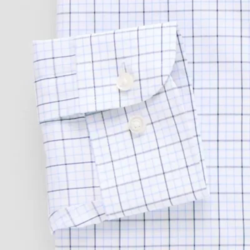 Stafford Slim Smart Tech Mens Fit Stretch Fabric Wrinkle Free Long Sleeve Dress Shirt