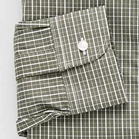 Stafford Magna Ready® Mens Regular Fit Easy-on + Easy-off Sensory Friendly Adaptive Stretch Fabric Wrinkle Free Long Sleeve Dress Shirt