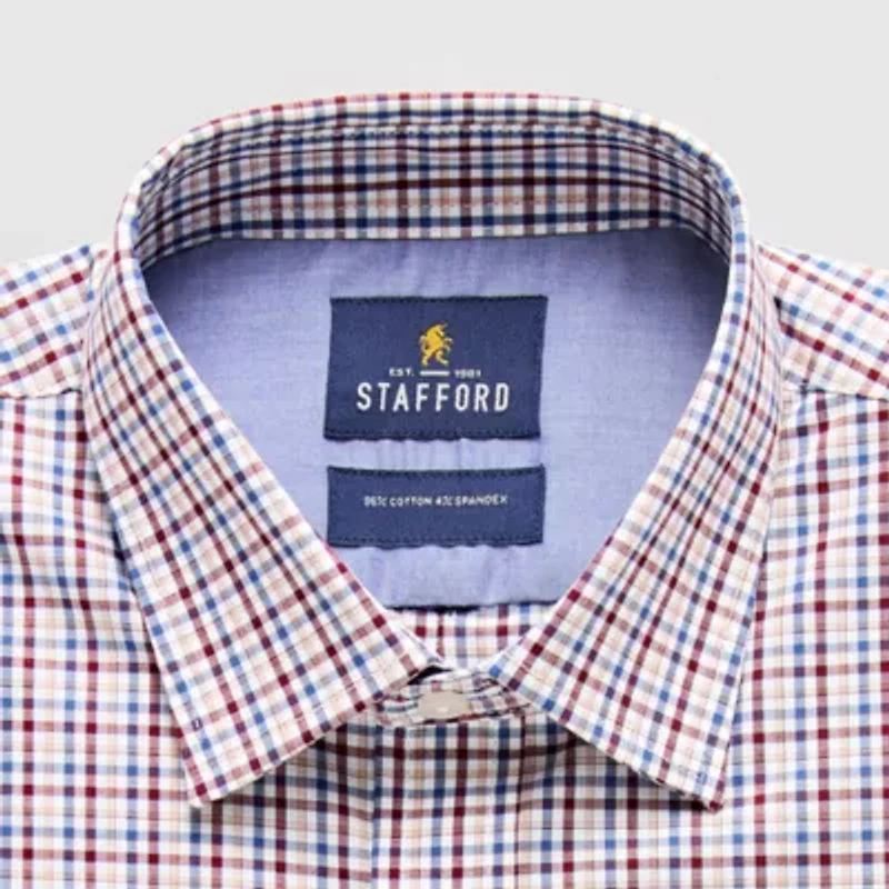 Stafford Mens Regular Fit Long Sleeve Dress Shirt