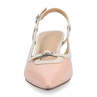 Journee Collection Padma Womens Pointed Closed Toe Kitten Heel Pumps