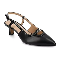 Journee Collection Padma Womens Pointed Closed Toe Kitten Heel Pumps