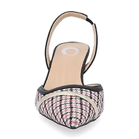 Journee Collection Nellia Womens Pointed Closed Toe Kitten Heel Pumps