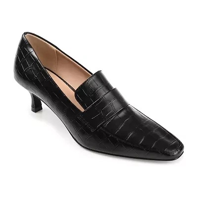 Journee Collection Celina Womens Square Closed Toe Kitten Heel Pumps