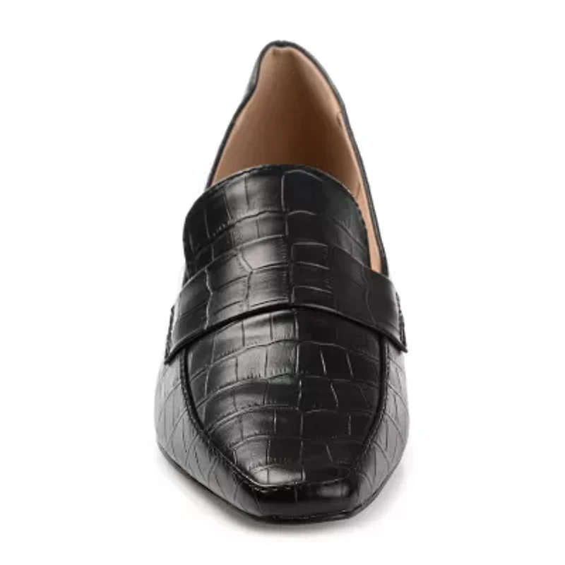 Journee Collection Celina Womens Square Closed Toe Kitten Heel Pumps