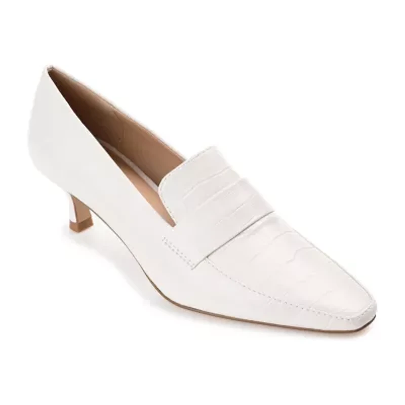 Journee Collection Celina Womens Square Closed Toe Kitten Heel Pumps