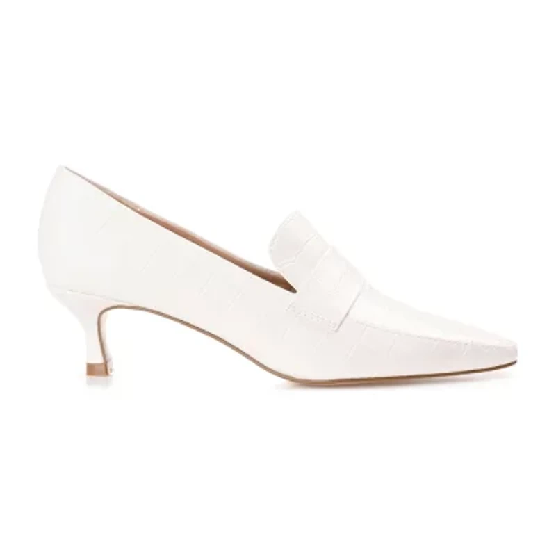 Journee Collection Celina Womens Square Closed Toe Kitten Heel Pumps
