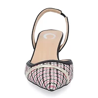 Journee Collection Nellia Womens Pointed Closed Toe Kitten Heel Pumps
