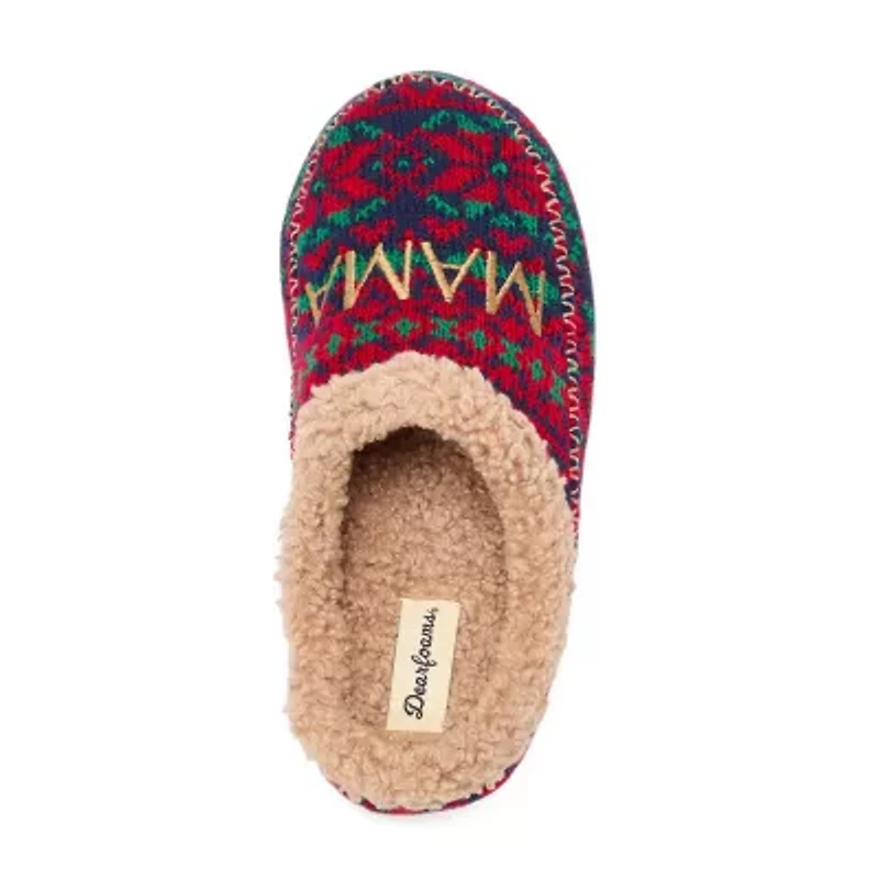 Dearfoams Womens Slip-On Slippers