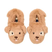 Dearfoams Adult Critter Closed Back Womens Memory Foam Slip-On Slippers