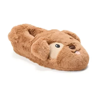 Dearfoams Adult Critter Closed Back Womens Memory Foam Slip-On Slippers
