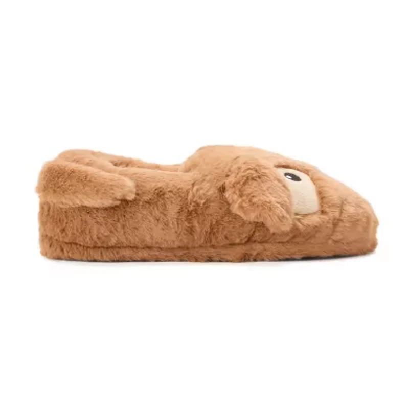 Dearfoams Adult Critter Closed Back Womens Memory Foam Slip-On Slippers
