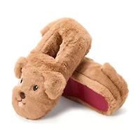 Dearfoams Adult Critter Closed Back Womens Memory Foam Slip-On Slippers