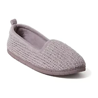 Dearfoams Rachel Marled Chenille Closed Back Womens Memory Foam Slip-On Slippers
