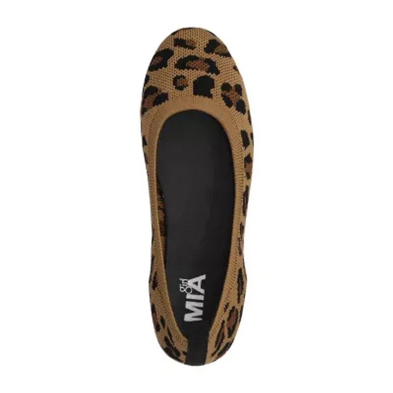 Mia Girl Knit Womens Round Closed Toe Ballet Flats