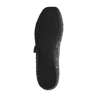 Mia Girl Flannel Womens Square Closed Toe Mary Jane Shoes