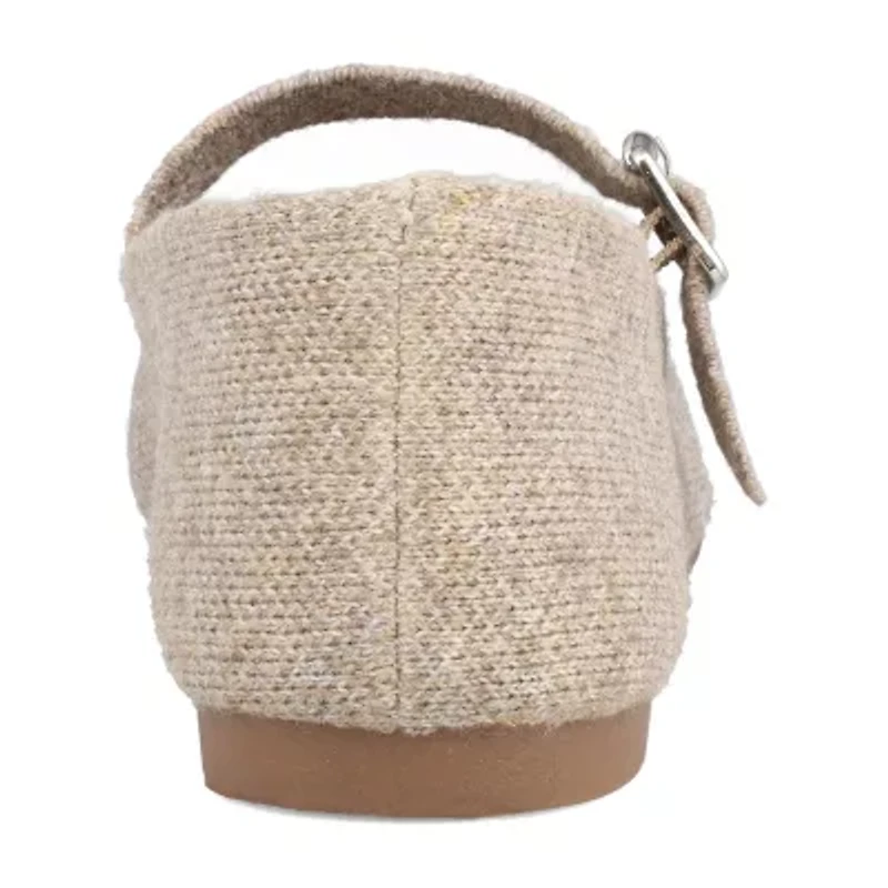 Mia Girl Flannel Womens Almond Closed Toe Mary Jane Shoes