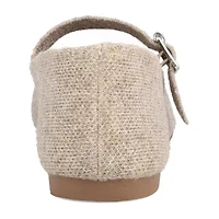 Mia Girl Flannel Womens Almond Closed Toe Mary Jane Shoes