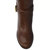 Journee Collection Womens Wide Calf Stacked Heel Dress Boots