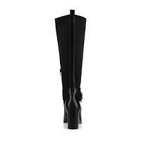 Journee Collection Womens Extra Wide Calf Stacked Heel Dress Boots