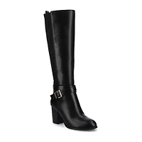 Journee Collection Womens Wide Calf Stacked Heel Dress Boots