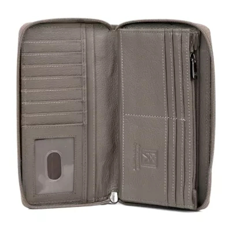 Karla Hanson Womens RFID Blocking Zip Around Wallet