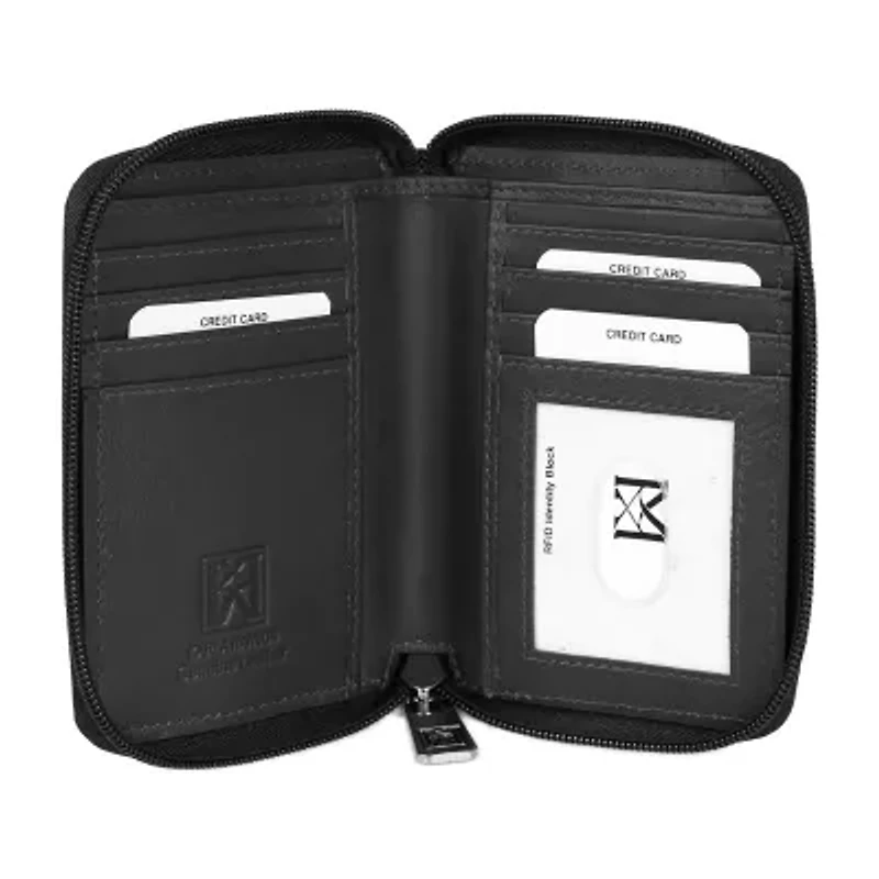 Karla Hanson Womens Rfid Blocking Zip Around Wallet