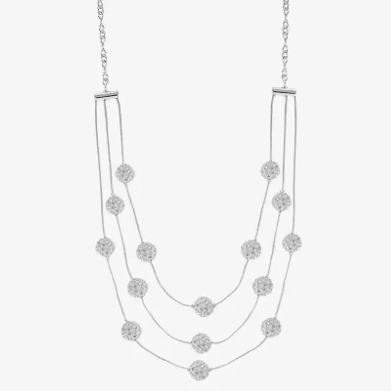 Monet Jewelry Multi Layer Womens Glass 18 Inch Strand Necklace