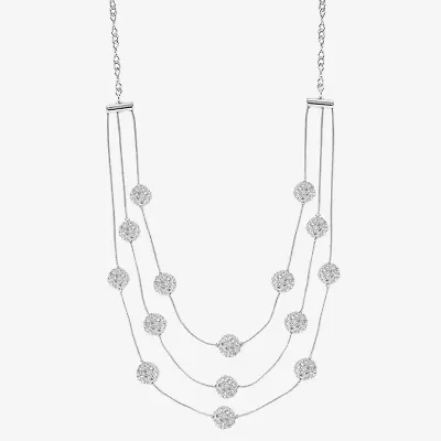 Monet Jewelry Multi Layer Womens Glass 18 Inch Strand Necklace