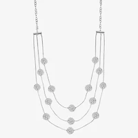 Monet Jewelry Multi Layer Womens Glass 18 Inch Strand Necklace