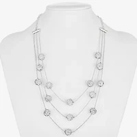 Monet Jewelry Multi Layer Womens Glass 18 Inch Strand Necklace