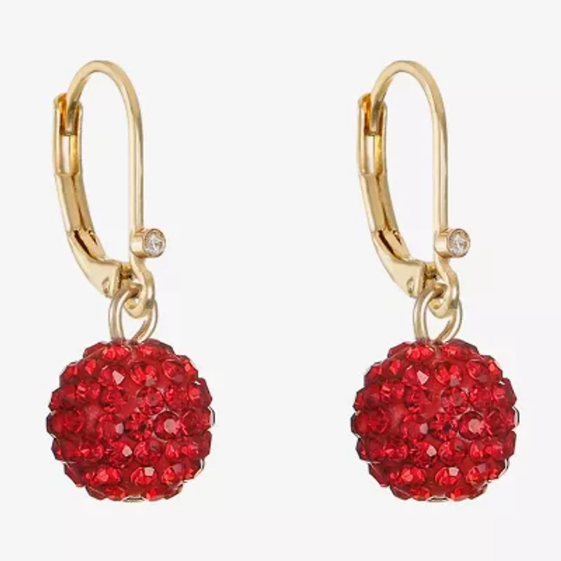 Monet Jewelry Womens Glass Round Drop Earrings