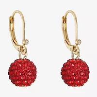 Monet Jewelry Womens Glass Round Drop Earrings