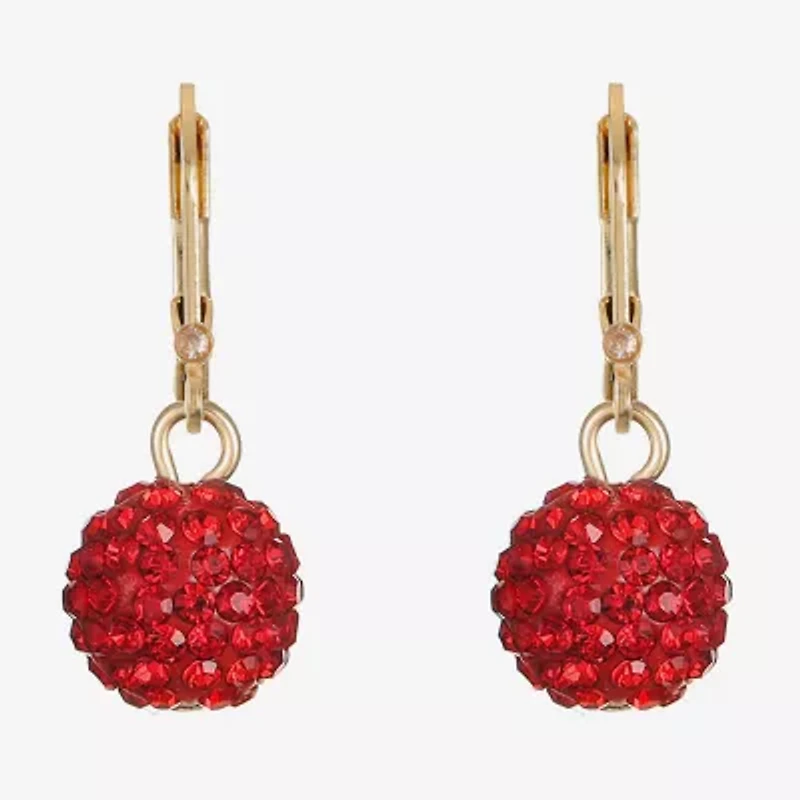 Monet Jewelry Womens Glass Round Drop Earrings