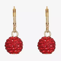 Monet Jewelry Womens Glass Round Drop Earrings
