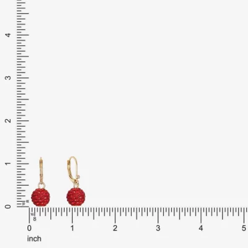 Monet Jewelry Womens Glass Round Drop Earrings