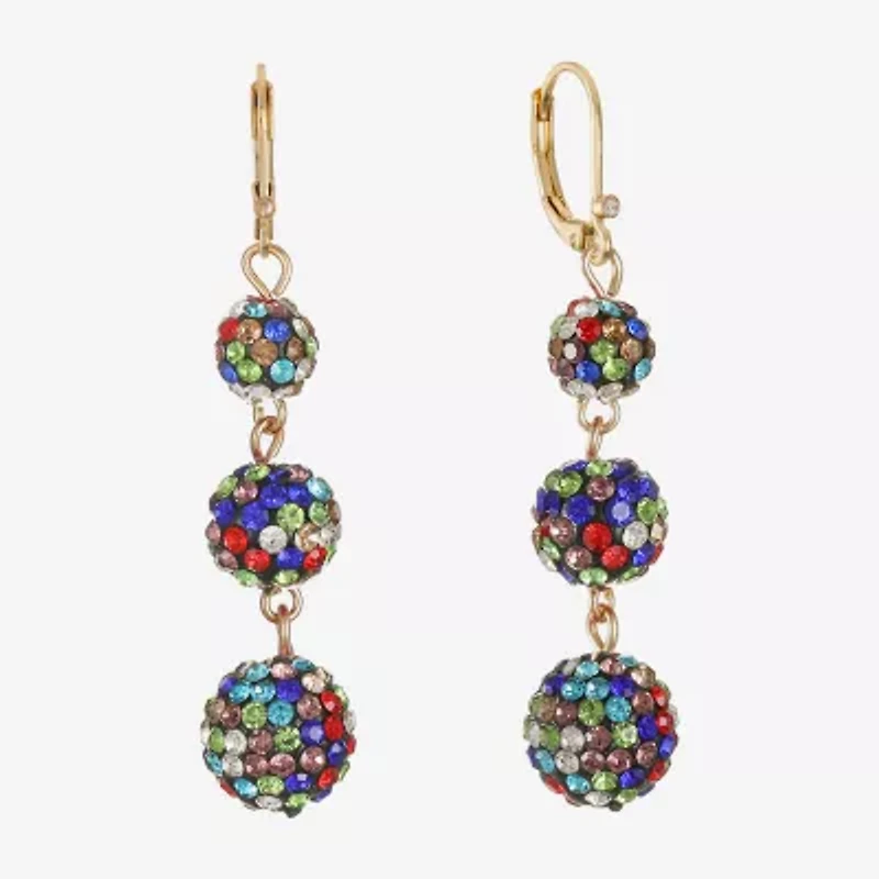 Monet Jewelry Womens Glass Drop Earrings