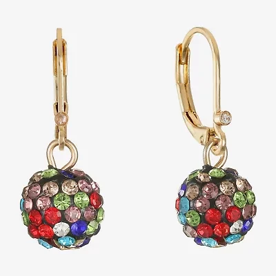 Monet Jewelry Womens Glass Round Drop Earrings