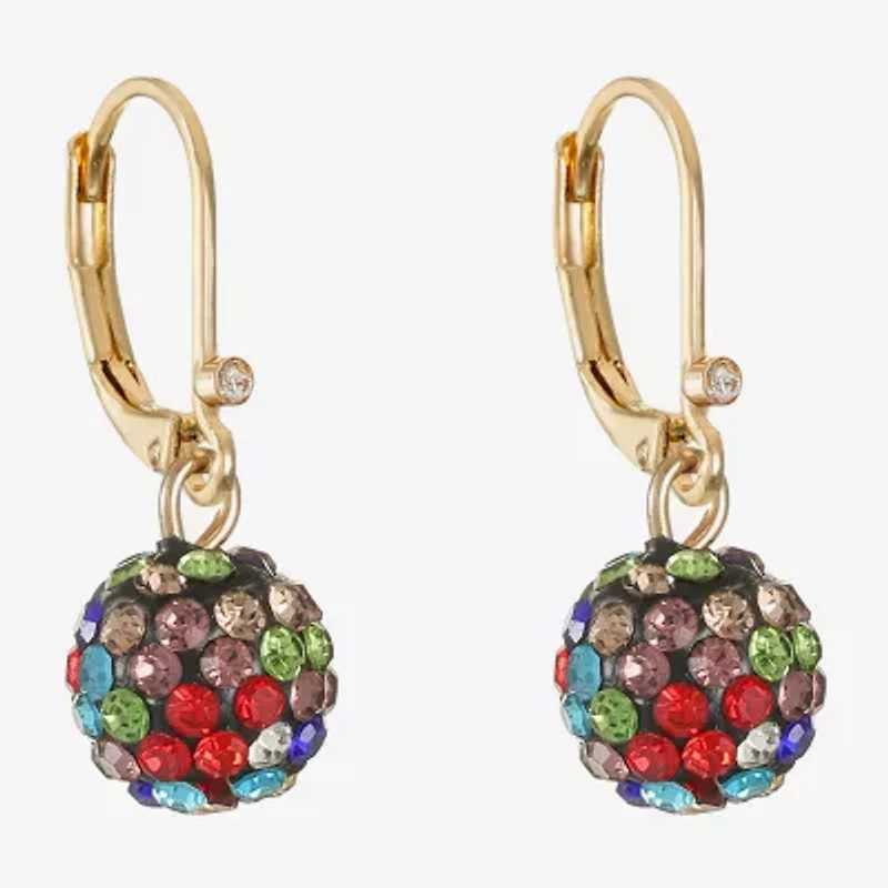 Monet Jewelry Womens Glass Round Drop Earrings