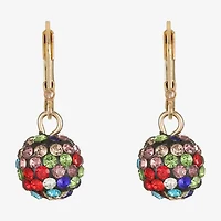 Monet Jewelry Womens Glass Round Drop Earrings